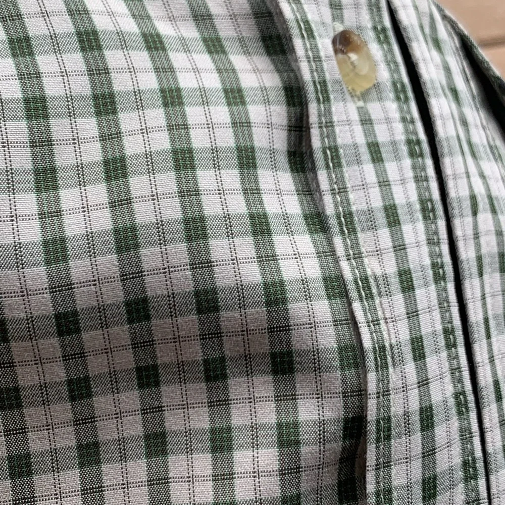 THE NORTH FACE Green Plaid Button Down Short Sleeve Shirt Size XL